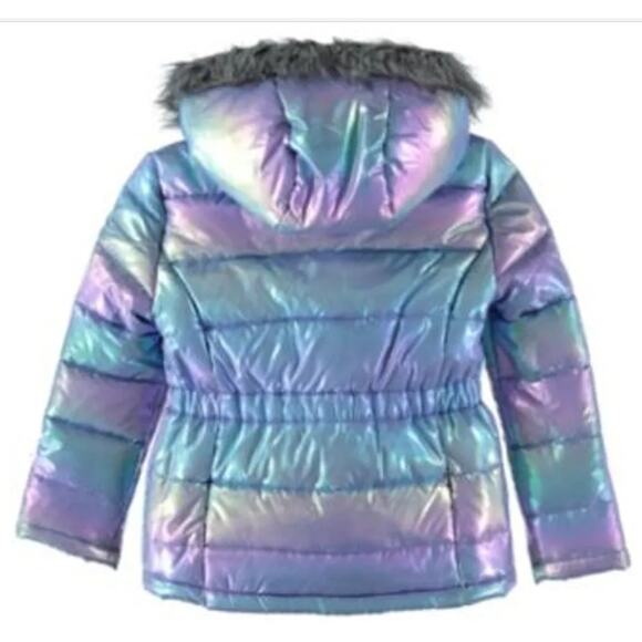 S ROTHSCHILD & CO Toddler and Little Girls Metallic Anorak Coat 2T Peri - Picture 2 of 8